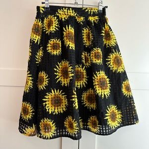 Sheena Del Ray Sunflower Print Skirt